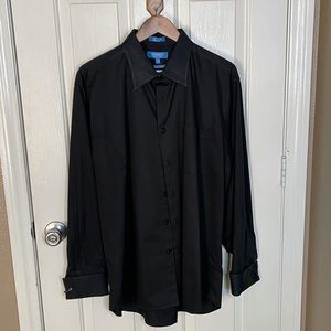 Asante Couture Black Button Down 17 1/2- 34/35